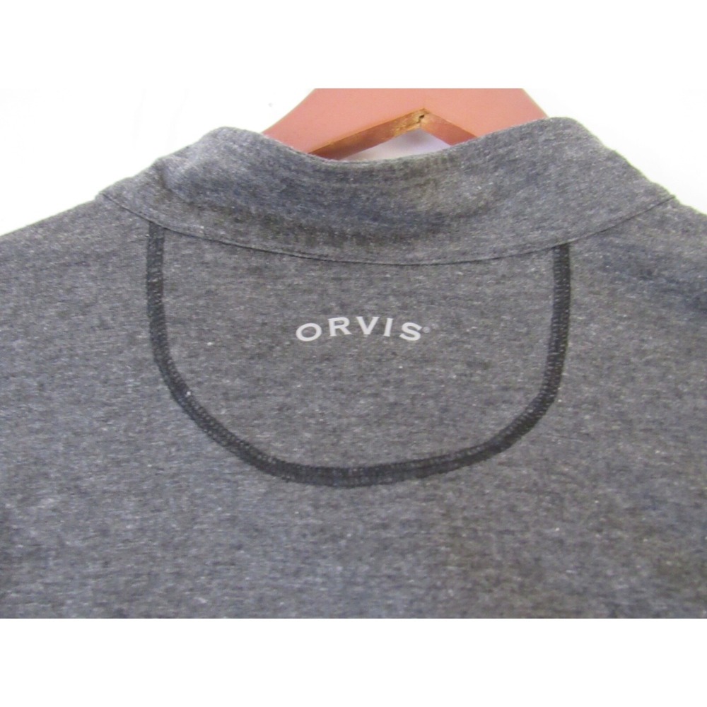 Orvis Men's Sz XXL Gray Poly Blend 1/4 Zip Pullover Monogram ActiveWear Shirt - Picture 8 of 10